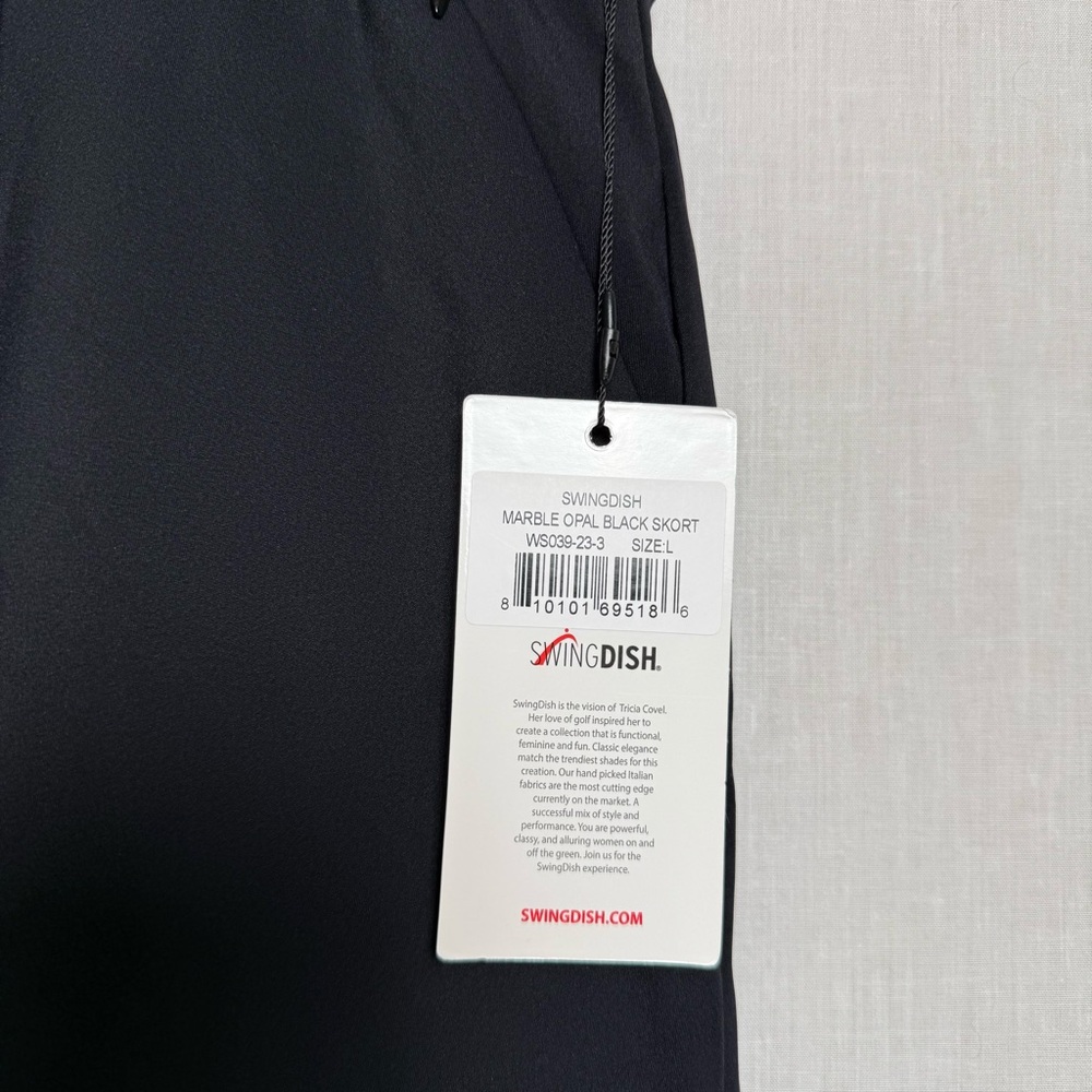 SwingDish Marble Opal Black Golf Skort Womens Large Athletic Skirt Skort NWT - Picture 6 of 12